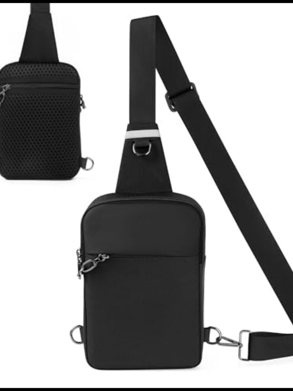 RFID Blocking Anti Theft Crossbody Sling Bag Nylon Zipper Lock